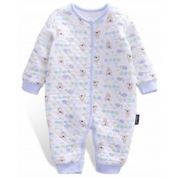 空氣棉嬰兒秋冬連身衣 - 淺藍小熊 6M/9M/12M/18M/24M